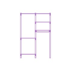 Fixtures Shelves Shelving Ikea Algot Wall Upright System 52 Inch Rod Outline Svg Vector, Free Vectors File